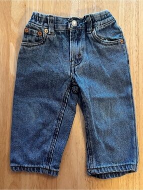 My First Levi’s 526 Relaxed Fit 12M 100% Cotton Denim Baby Jeans Orange Tab